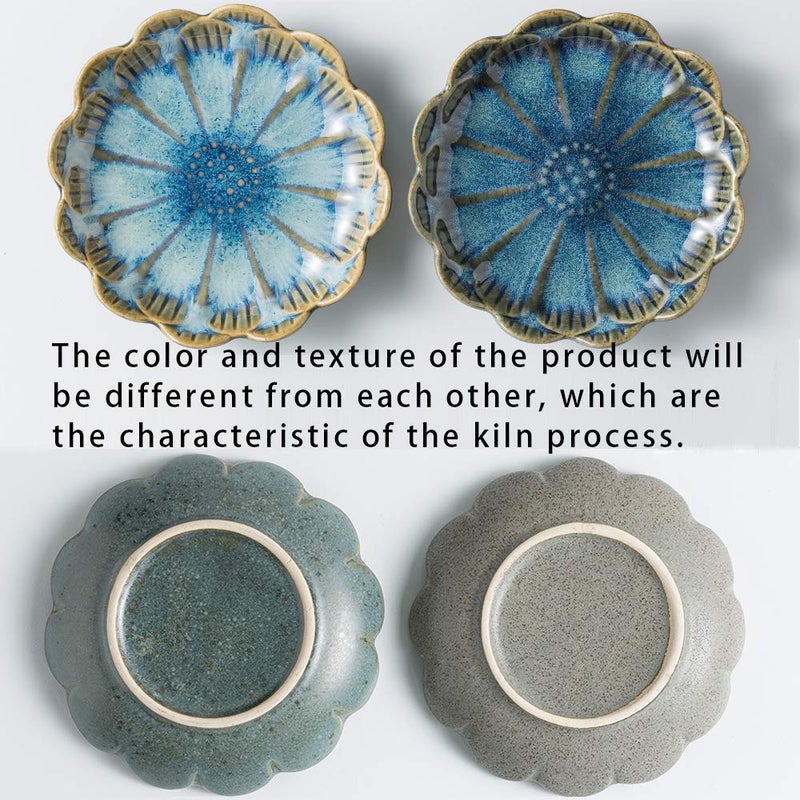 Mecaikru ring holder  flower shape decorative earring stand  jewelry tray  key bowl  trinket dish for women and friends  flower blue - Image 4